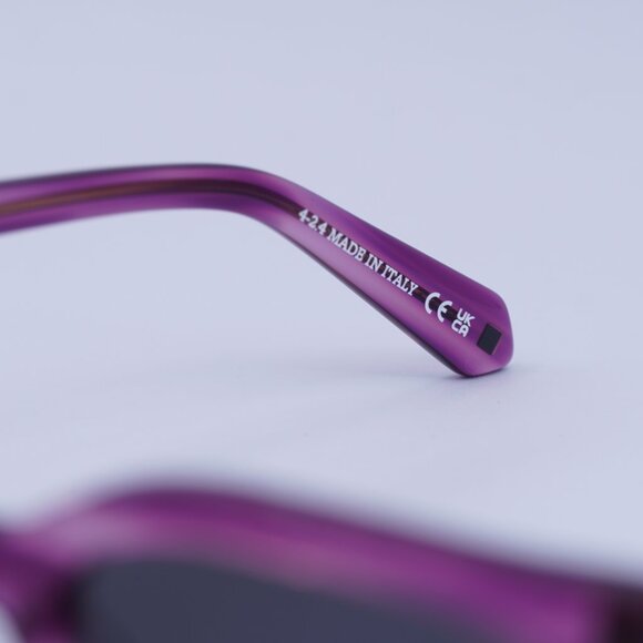 Off-White OERI13D SPARKS 3707 Sunglasses Striped Purple Frame, Grey Lenses main image 5